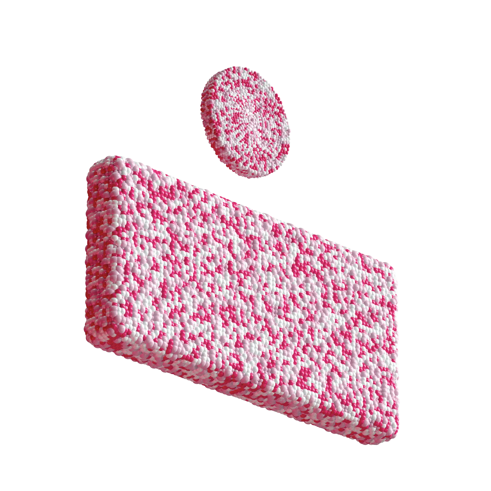 Wallets icon consisting of red and white spheres